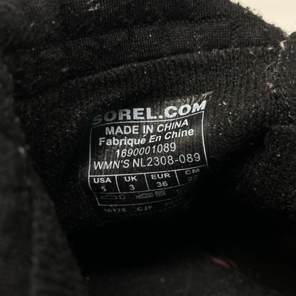 Sorel | Major Moto Boots Size EU 36 / US 5 Black Leather Grey Suede Pull On - Picture 11 of 11